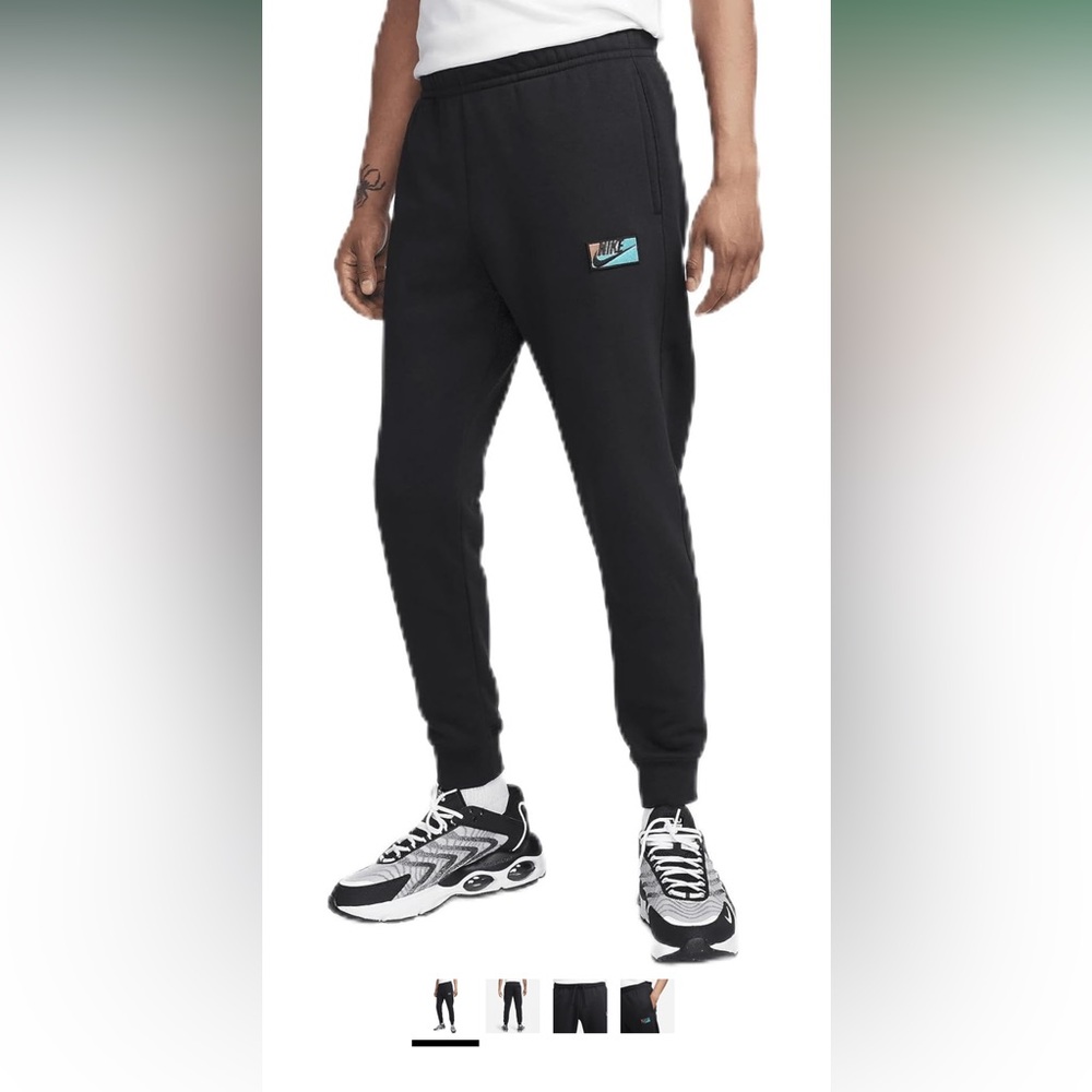 Nike Men's Club Fleece Sweatpants – Black Joggers – Size S, Exc. Cond.
